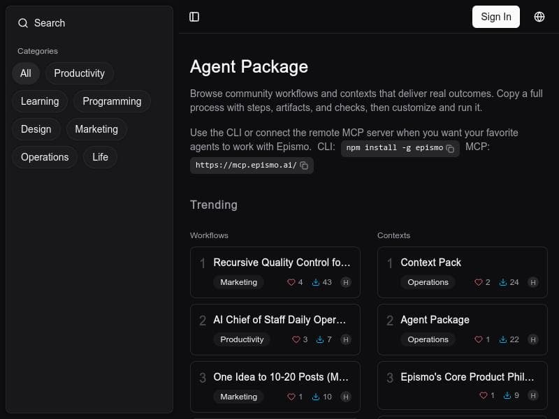 Epismo Agent Package