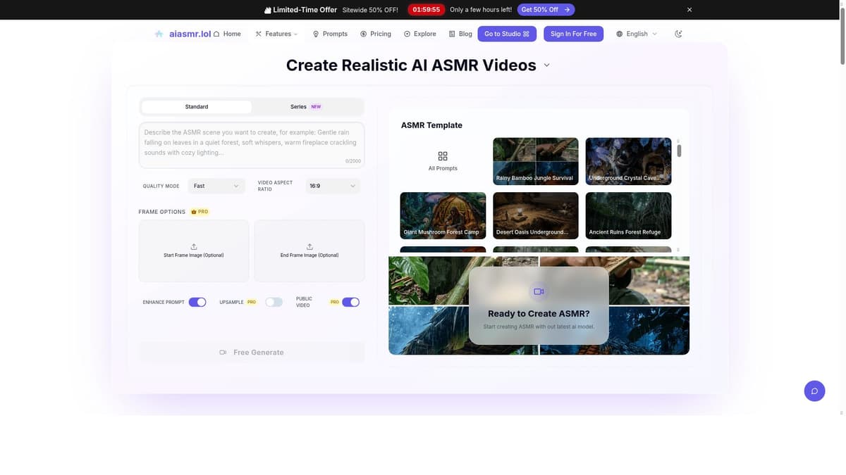 Free AI ASMR Generator | aiasmr.lol