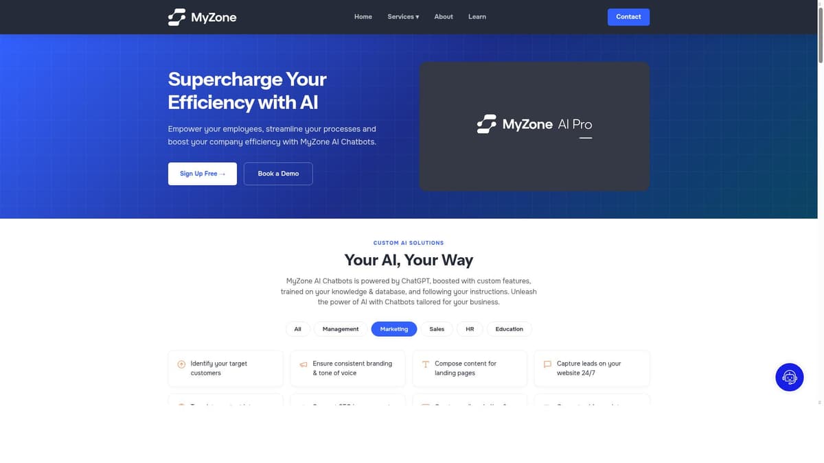 MyZone AI Chatbots