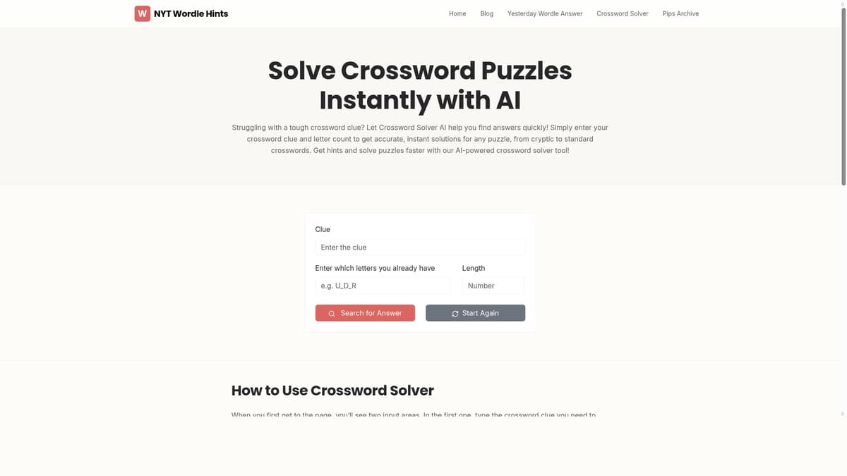 Crossword Solver AI