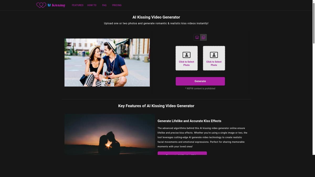 AI Kissing Video Generator