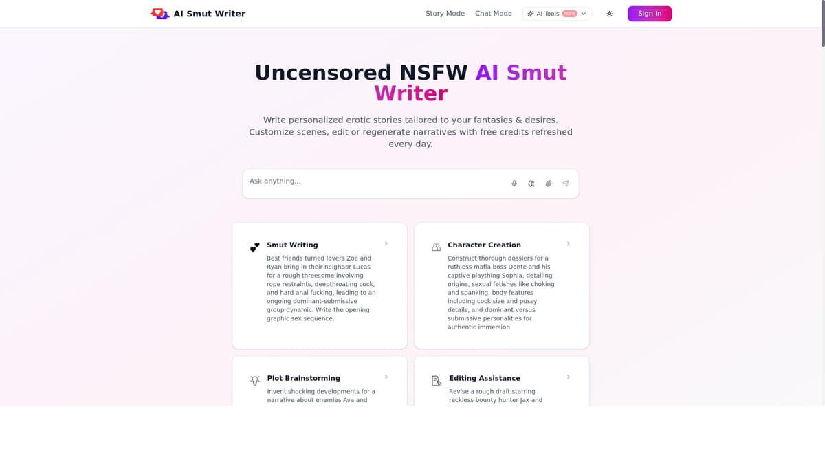AI Smut Writer