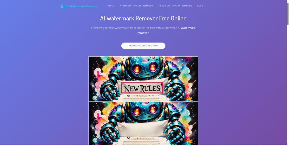 AI Watermark Remover Online