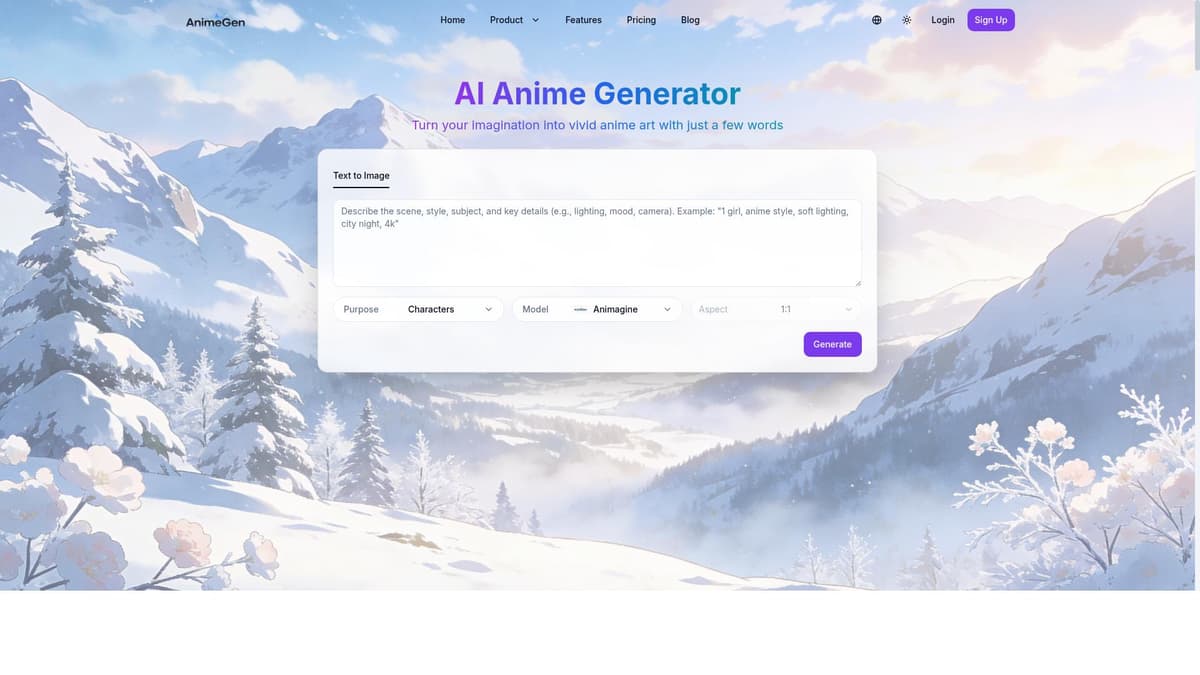 Free AI-Powered Anime Image Generator