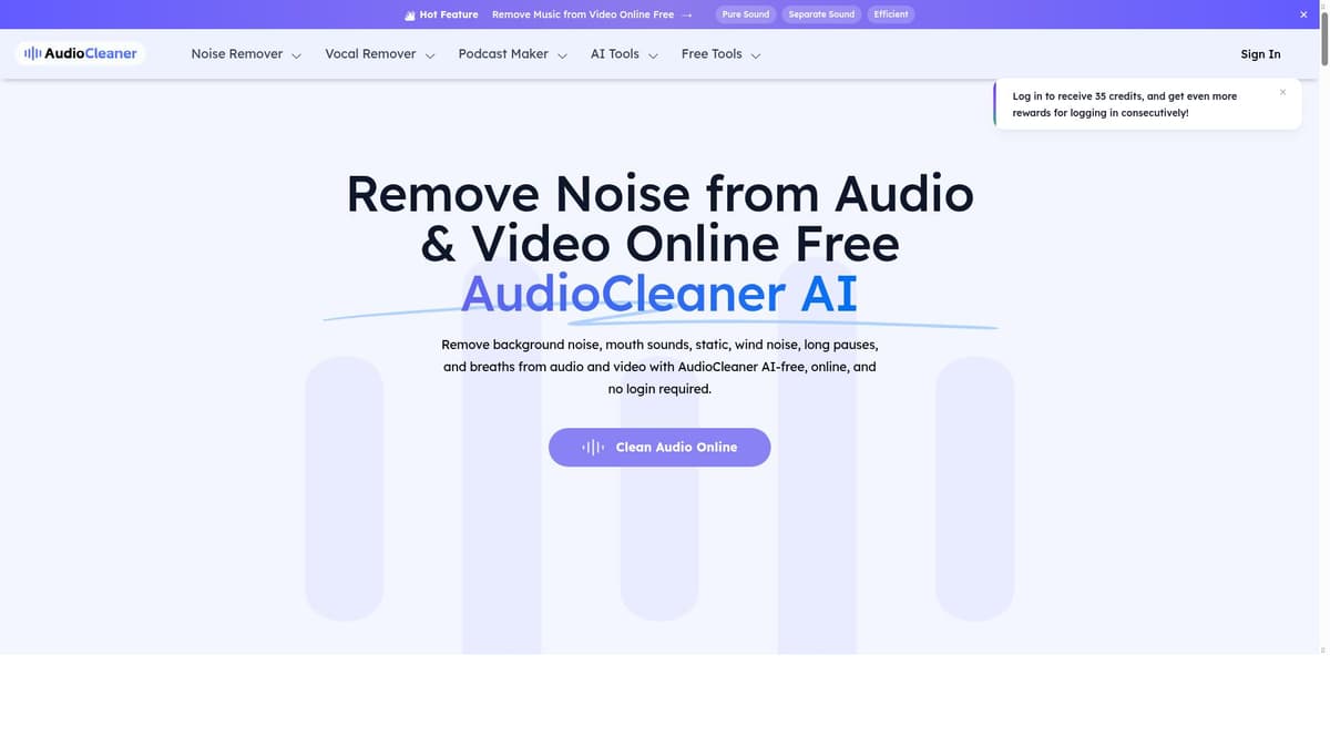 Free AI Audio Cleaner Online