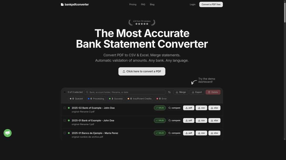 Bank PDF Converter