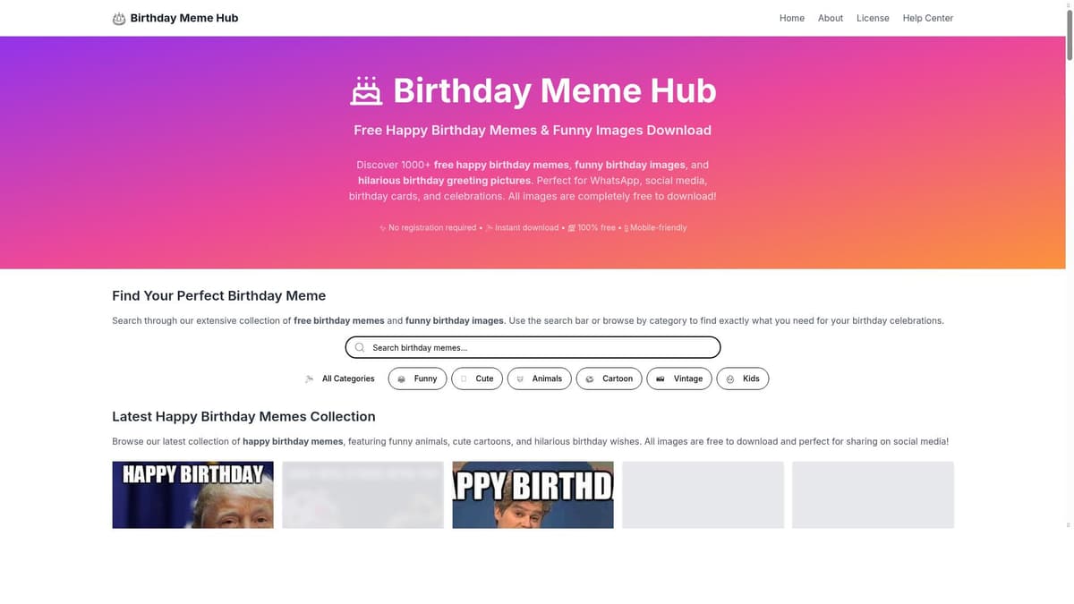 Birthday Meme Hub