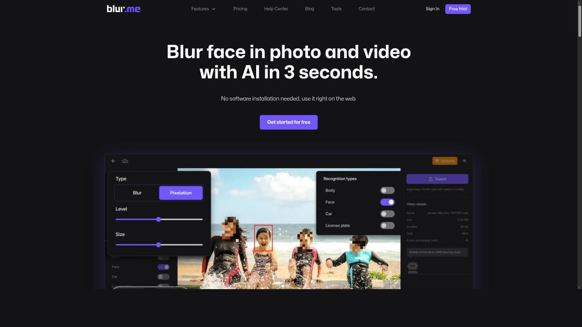 BlurMe - AI Face Blur