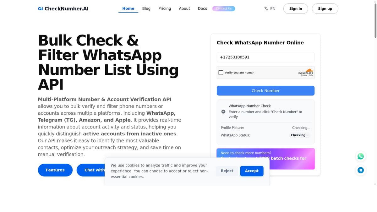 WhatsApp Number Checker