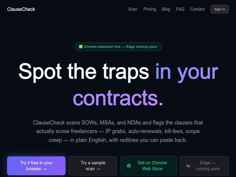 ClauseCheck — Stop signing bad contracts