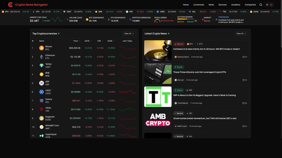 Crypto News Navigator