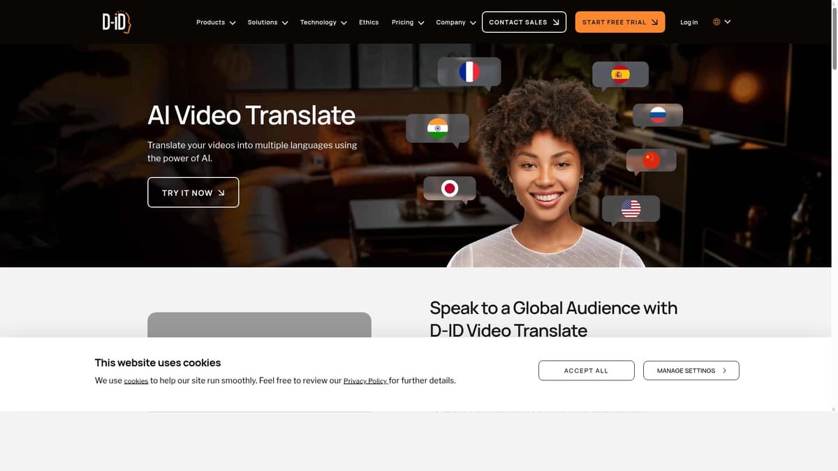 D-ID Video Translate