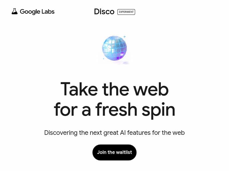 Google GenTabs in Disco