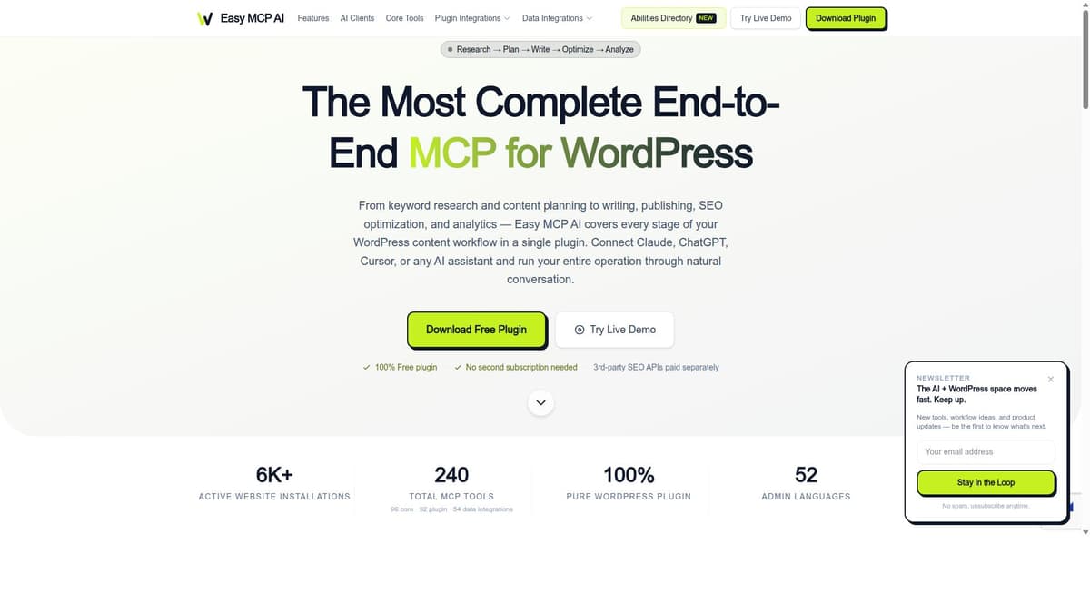 Easy MCP AI for Wordpress