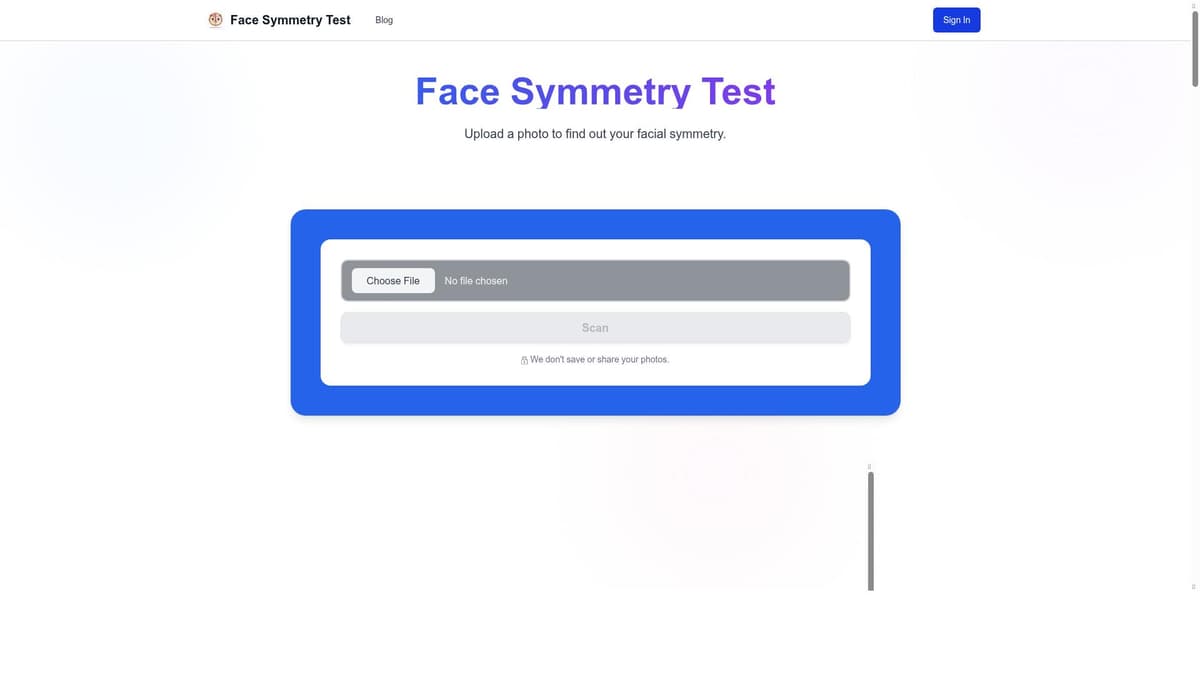 Face Symmetry Test