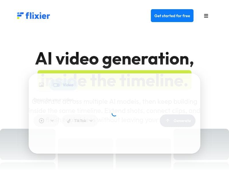 Flixier Generate AI Video in Timeline