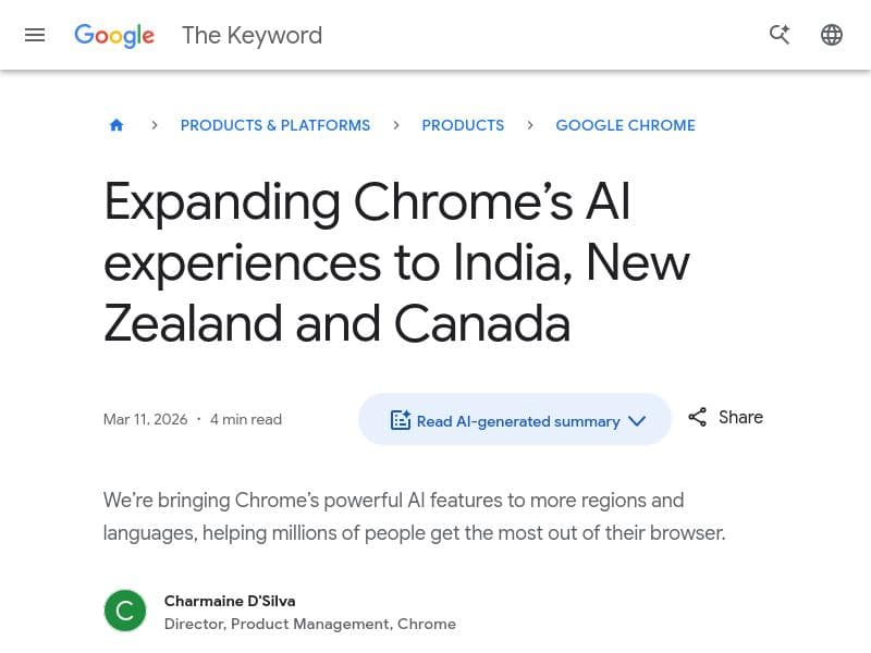 Google Gemini in Chrome