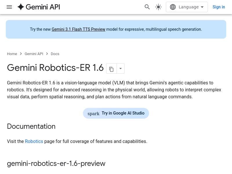 Gemini Robotics ER 1.6