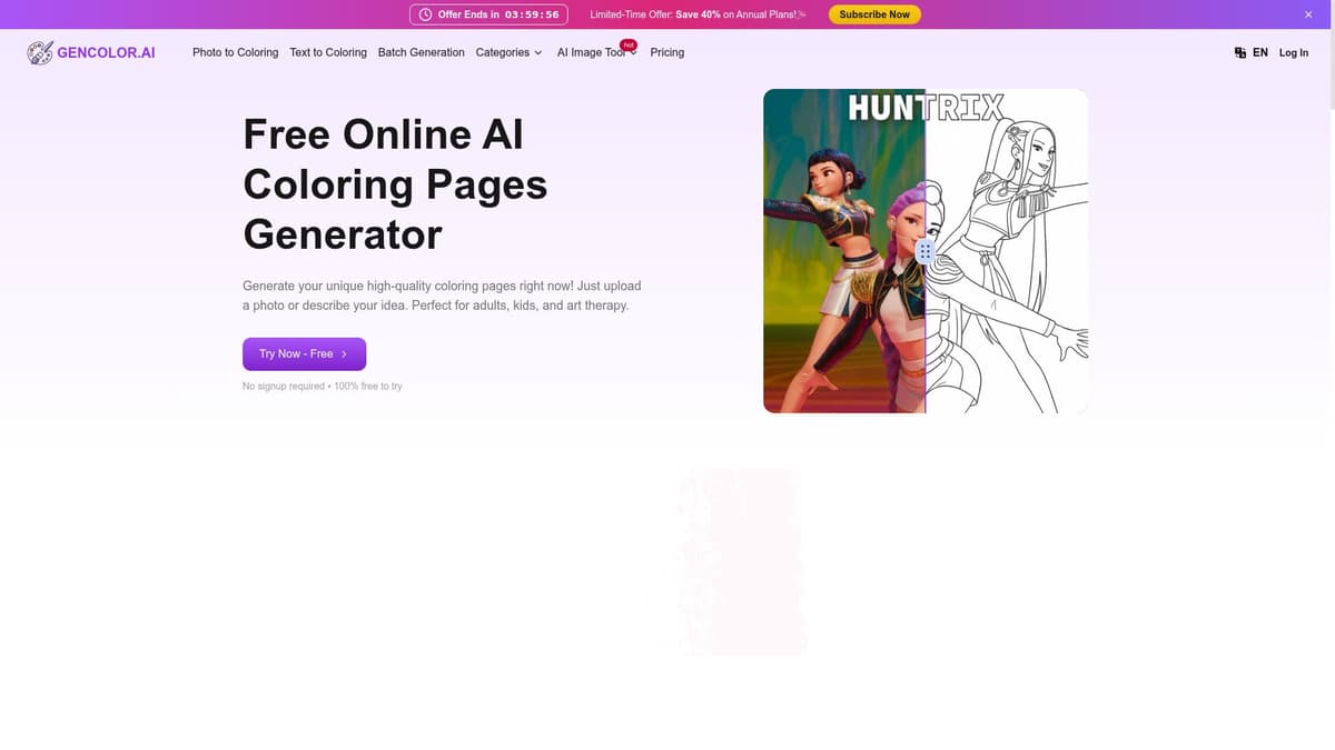 GenColor.ai: Free Online AI Coloring Pages Generator