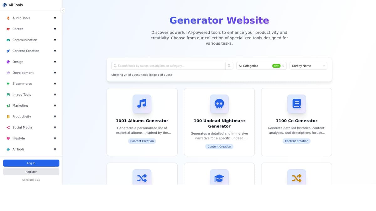 Generator Website