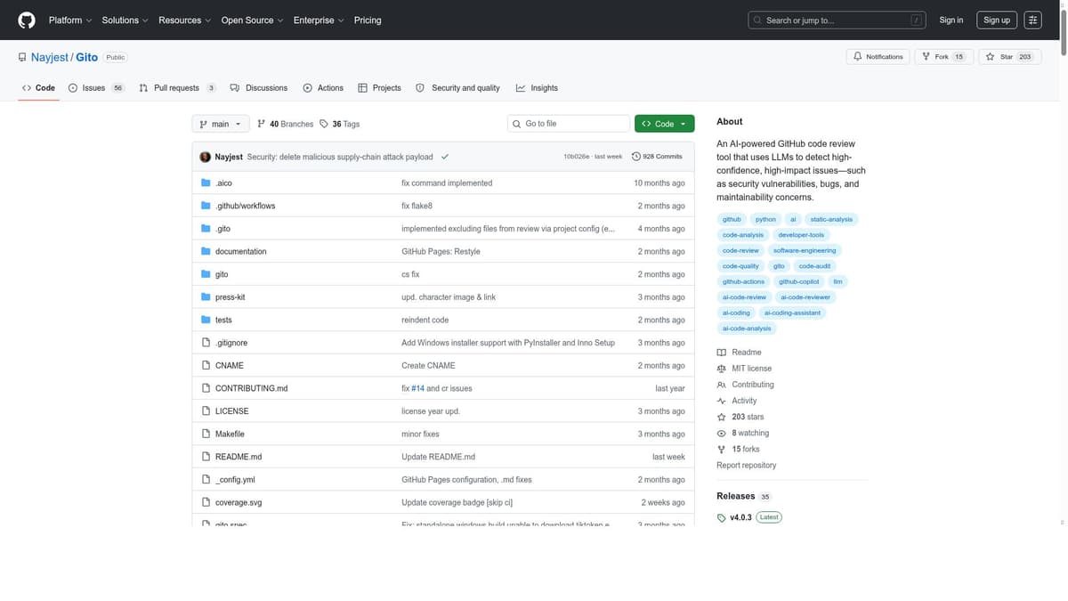 Gito: AI Code Reviewer