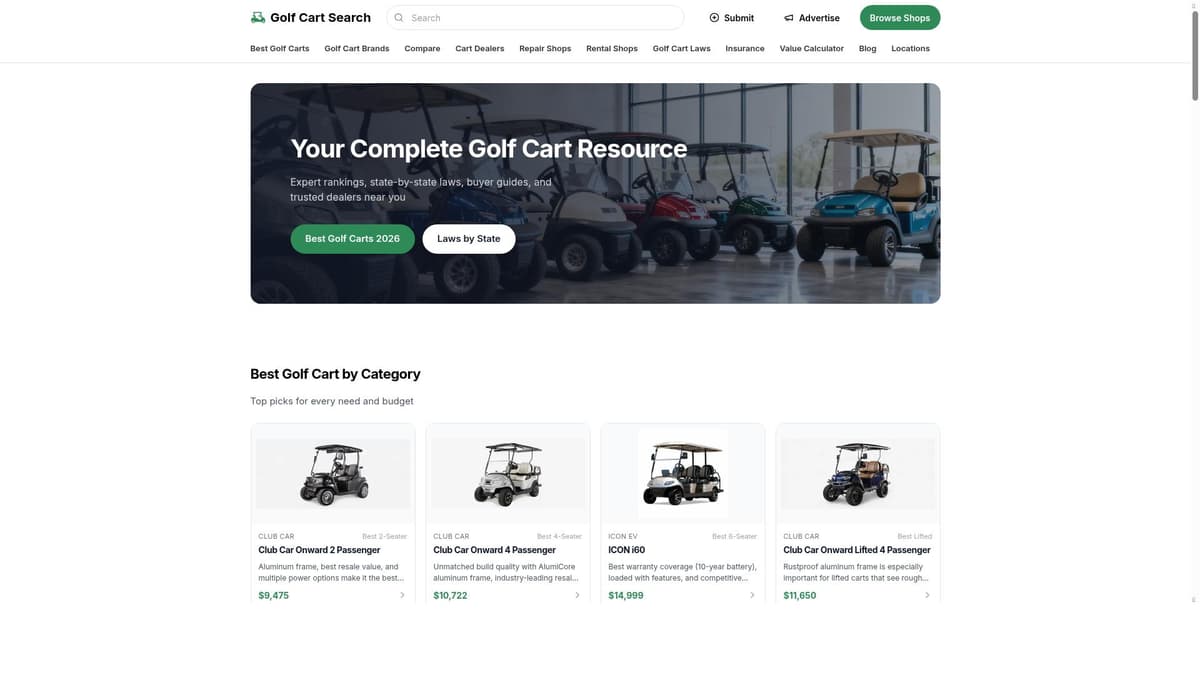 Golf Cart Search