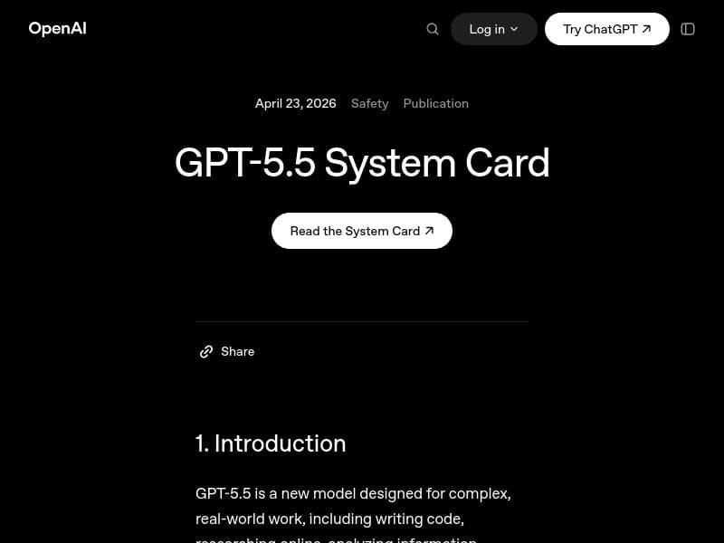 GPT-5.5 by OpenAI