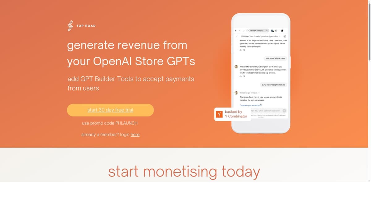 GPT Builder Tools by Top Road (YC W22)