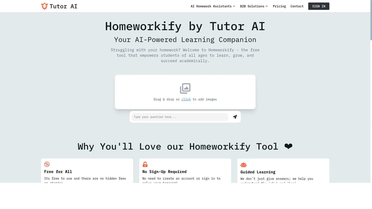 Homeworkify by Tutor AI