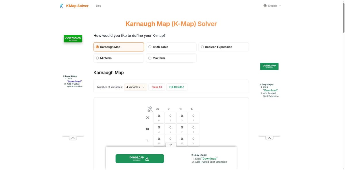 Karnaugh Map Solver