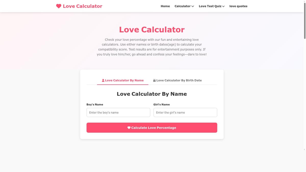 Love Calculator