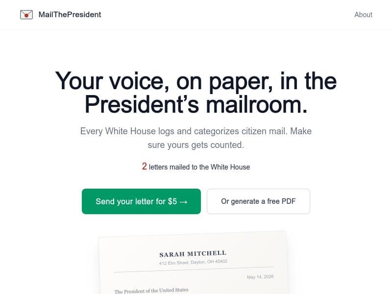 MailThePresident
