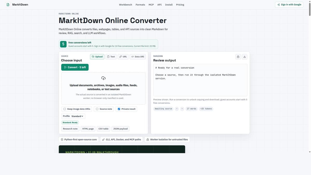 MarkItDown Online