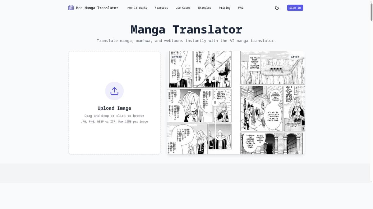 Mee Manga Translator