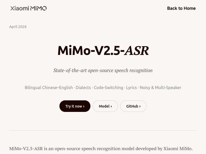 MiMo-V2.5 Voice