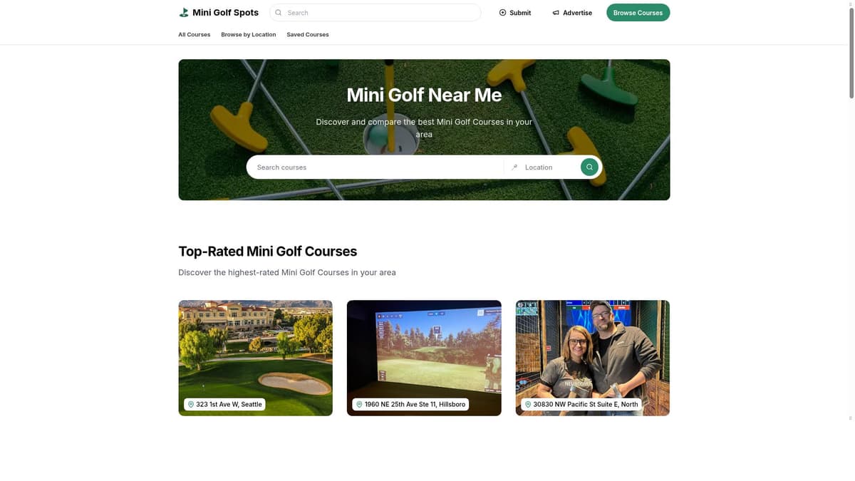 Mini Golf Spots