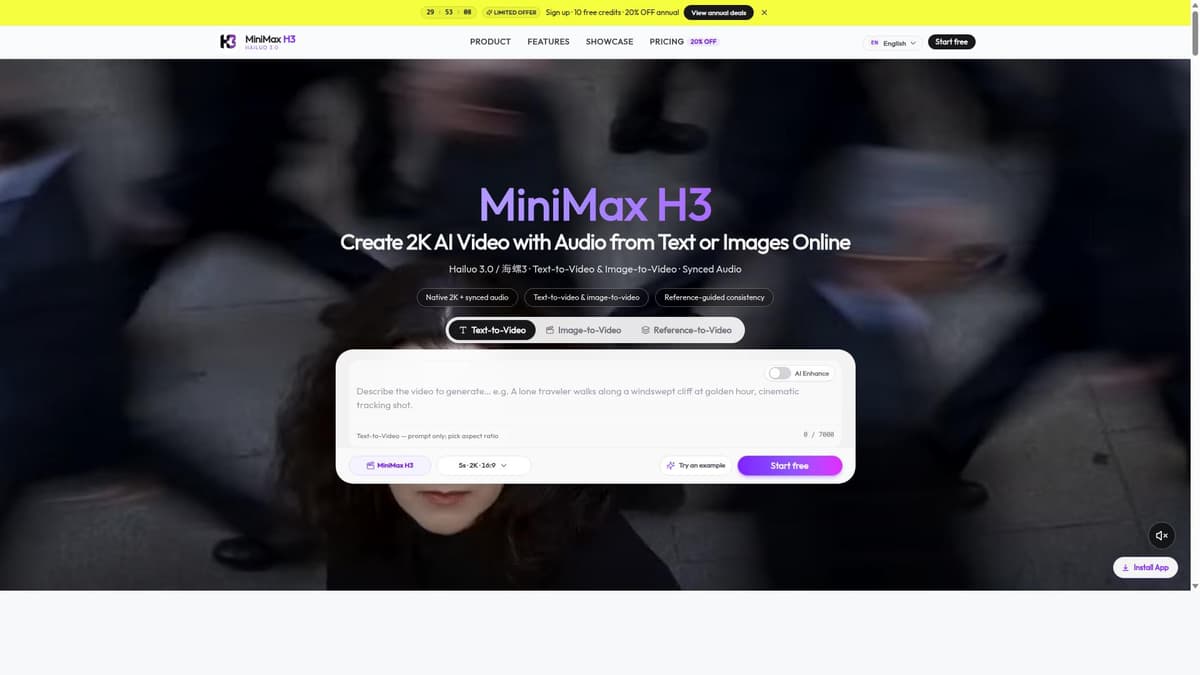 MiniMax H3 (Hailuo 3.0)