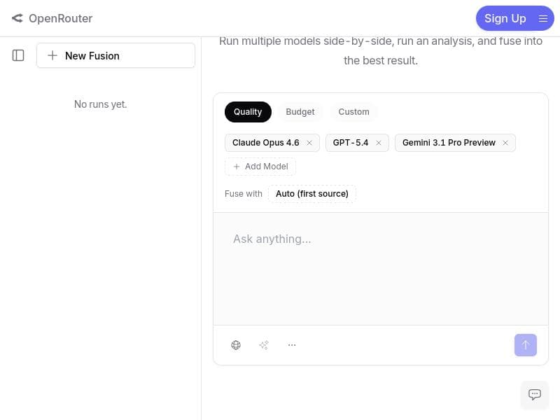 OpenRouter Model Fusion