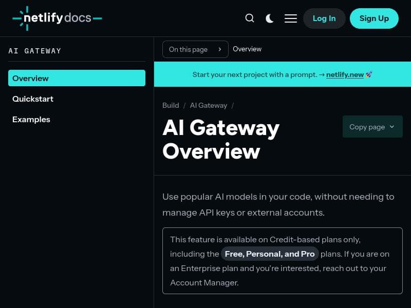 Netlify AI Gateway