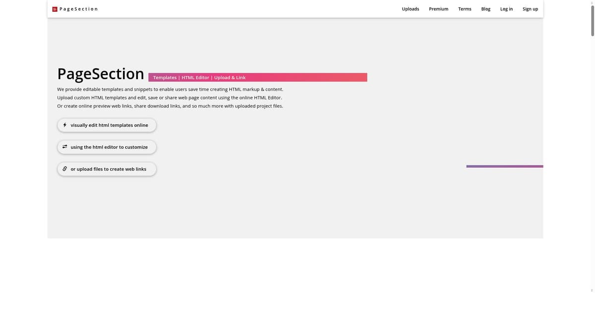 pagesection.com/editor