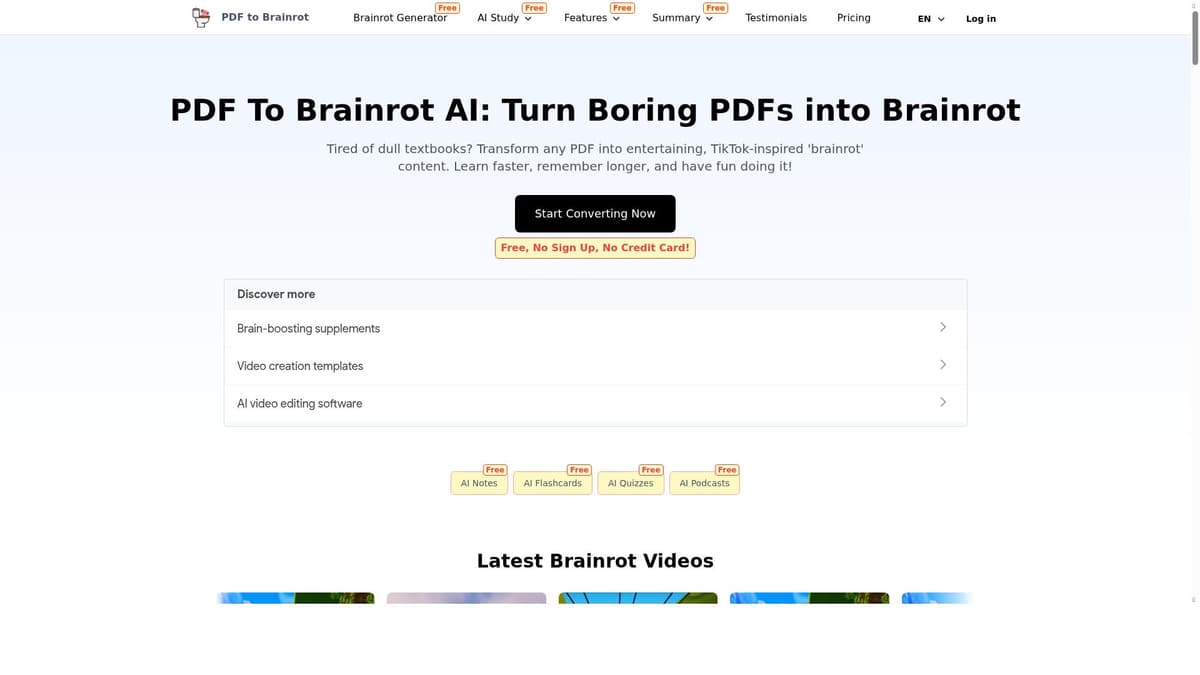PDF to Brainrot