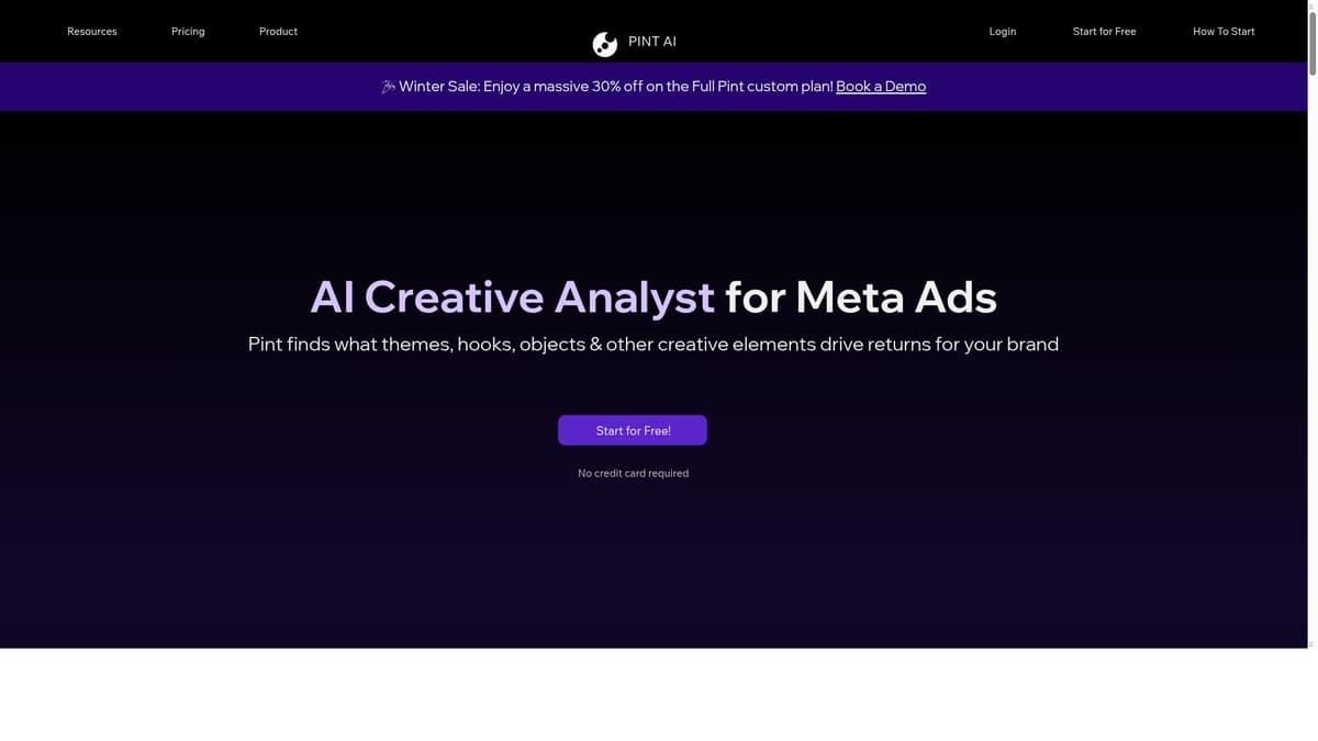 Pint AI - AI co-pilot for performance creative marketing