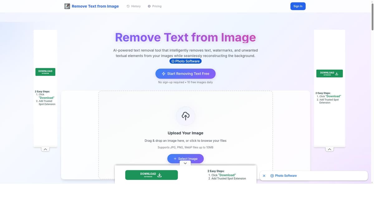 Remove Text from Image