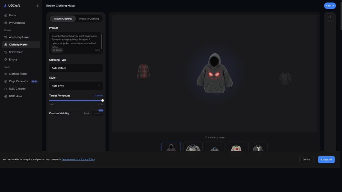 Roblox Clothing Maker