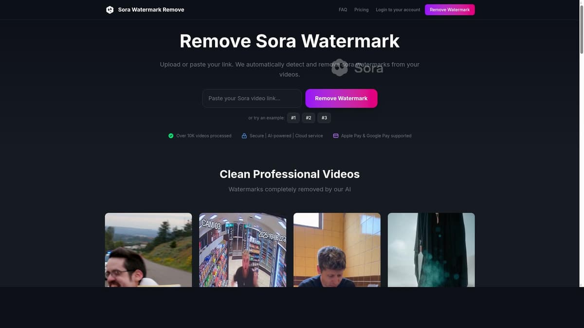 Sora watermark remove tool