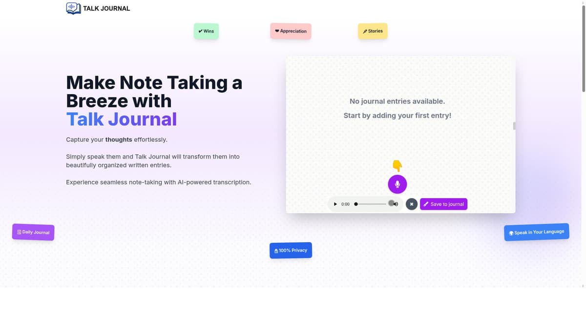 Talk Journal