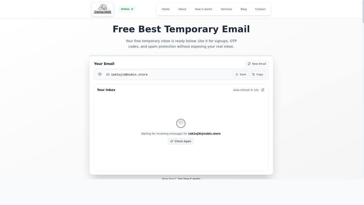 TempMail4u