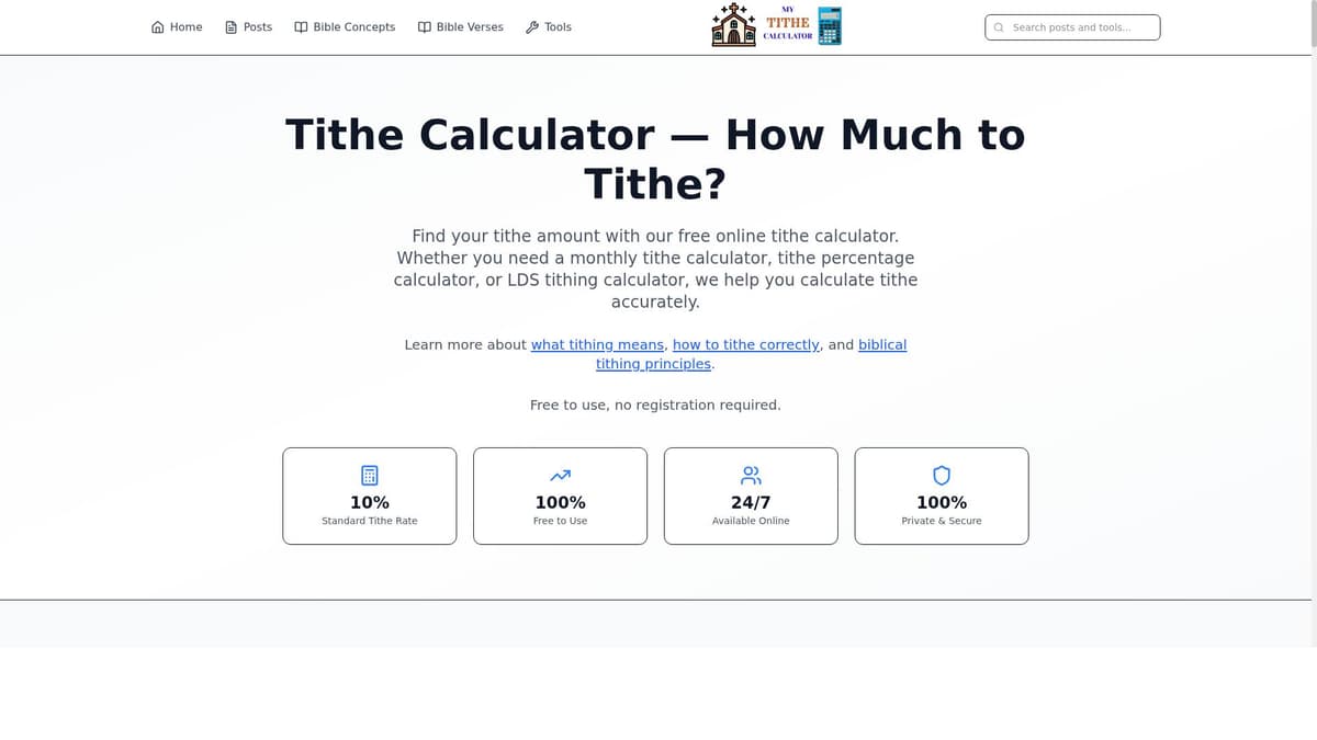 My Tithe Calculator