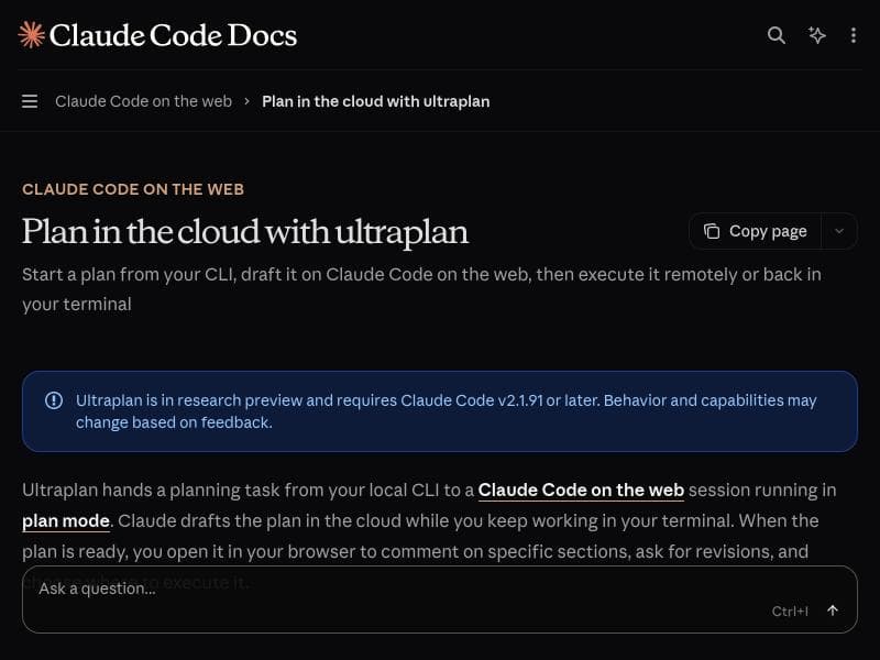 Claude Code ultraplan