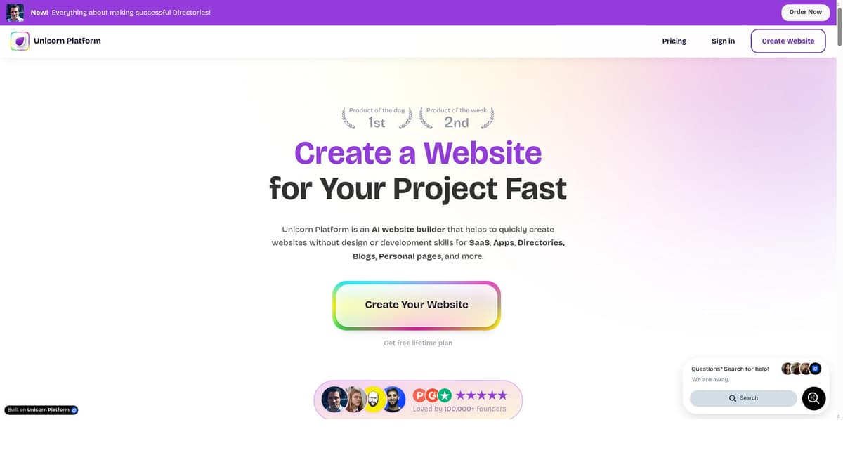 Unicorn Platform 